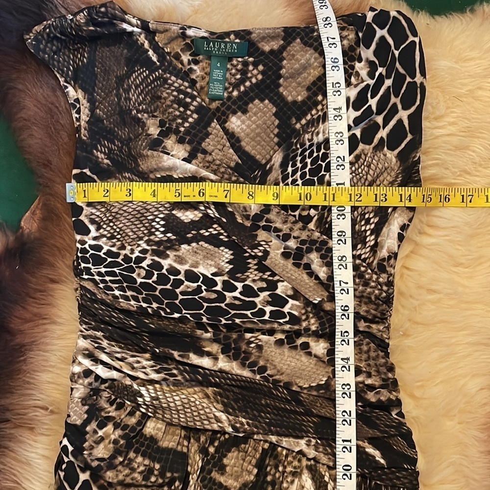 Lauren Ralph Lauren Snakeskin Print Sleeveless Dress - Picture 6 of 7